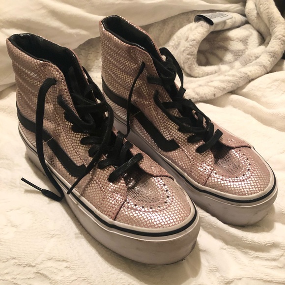 Pink high top platform VANS size 6 women’s - Picture 8 of 9